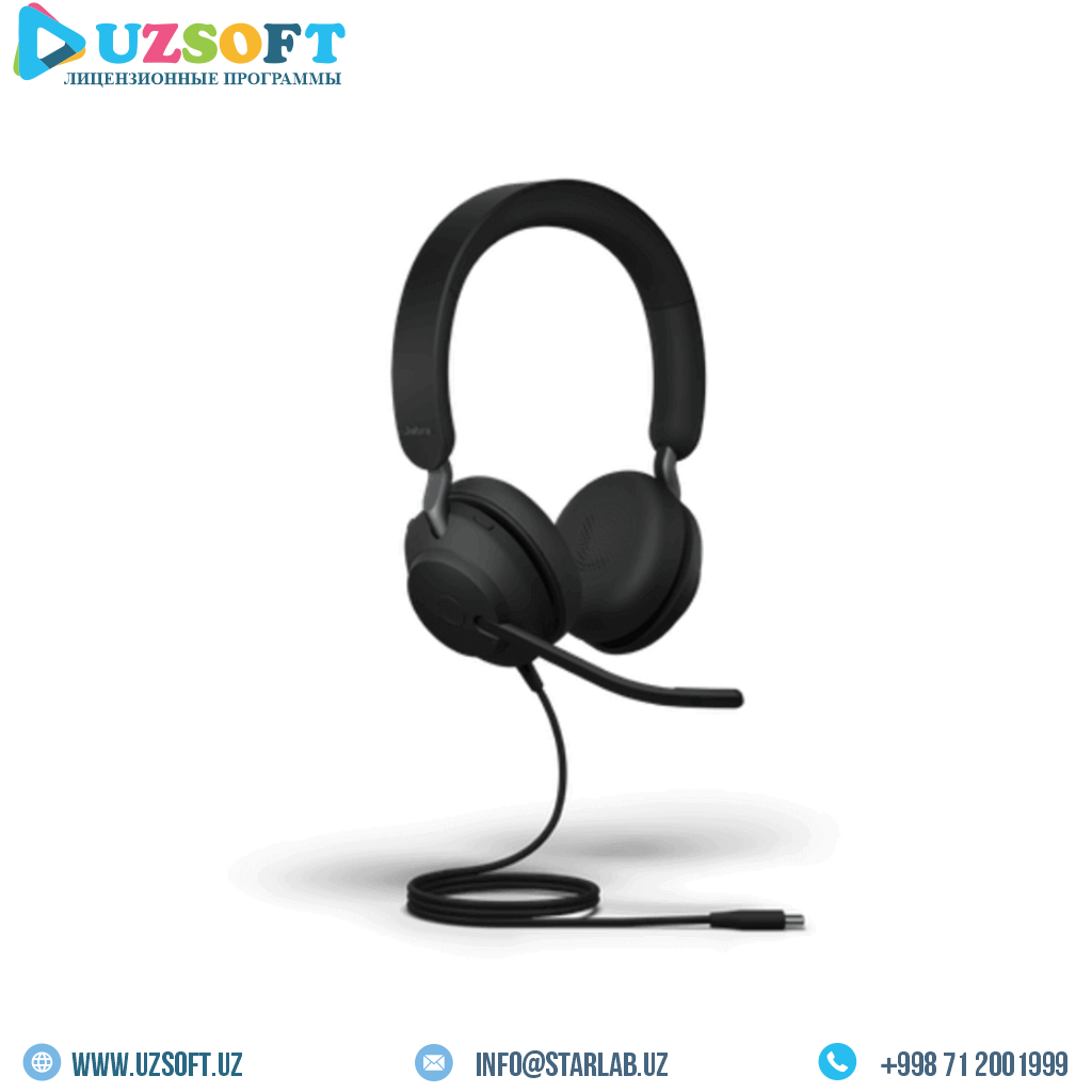 Jabra Evolve2 40, USB-A, MS Stereo купить в Ташкенте