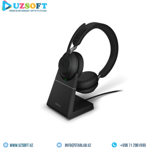 Jabra Evolve2 65, Link380a MS Stereo Black 26599-999-999/UZ купить в Ташкенте на узсофт.уз
