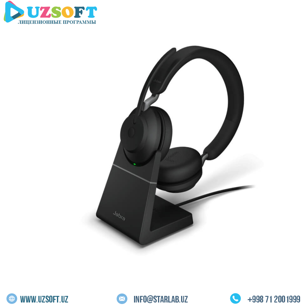Jabra Evolve2 65, Link380a MS Stereo Black 26599-999-999/UZ купить в Ташкенте на узсофт.уз