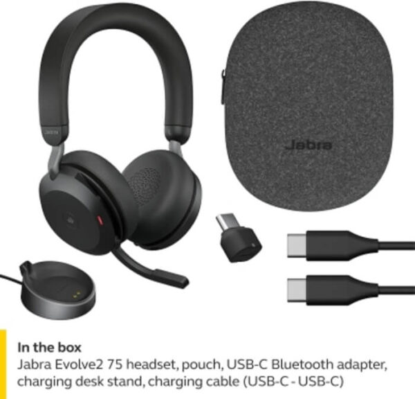 Купить Jabra Evolve2 75, Link380a MS Stereo Black (27599-999-999/UZ) в Ташкенте