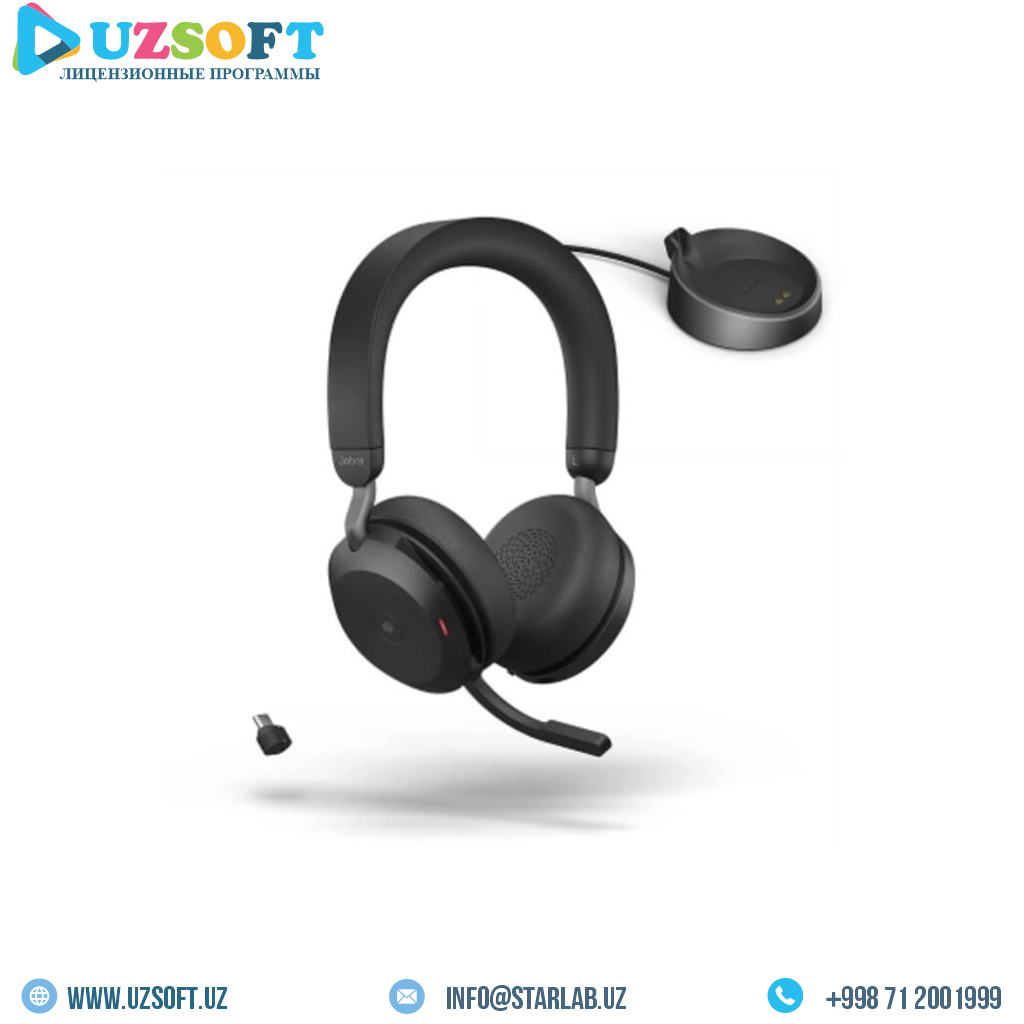 Jabra Evolve2 75, Link380a MS Stereo Black (27599-999-999/UZ) купить в Ташкенте