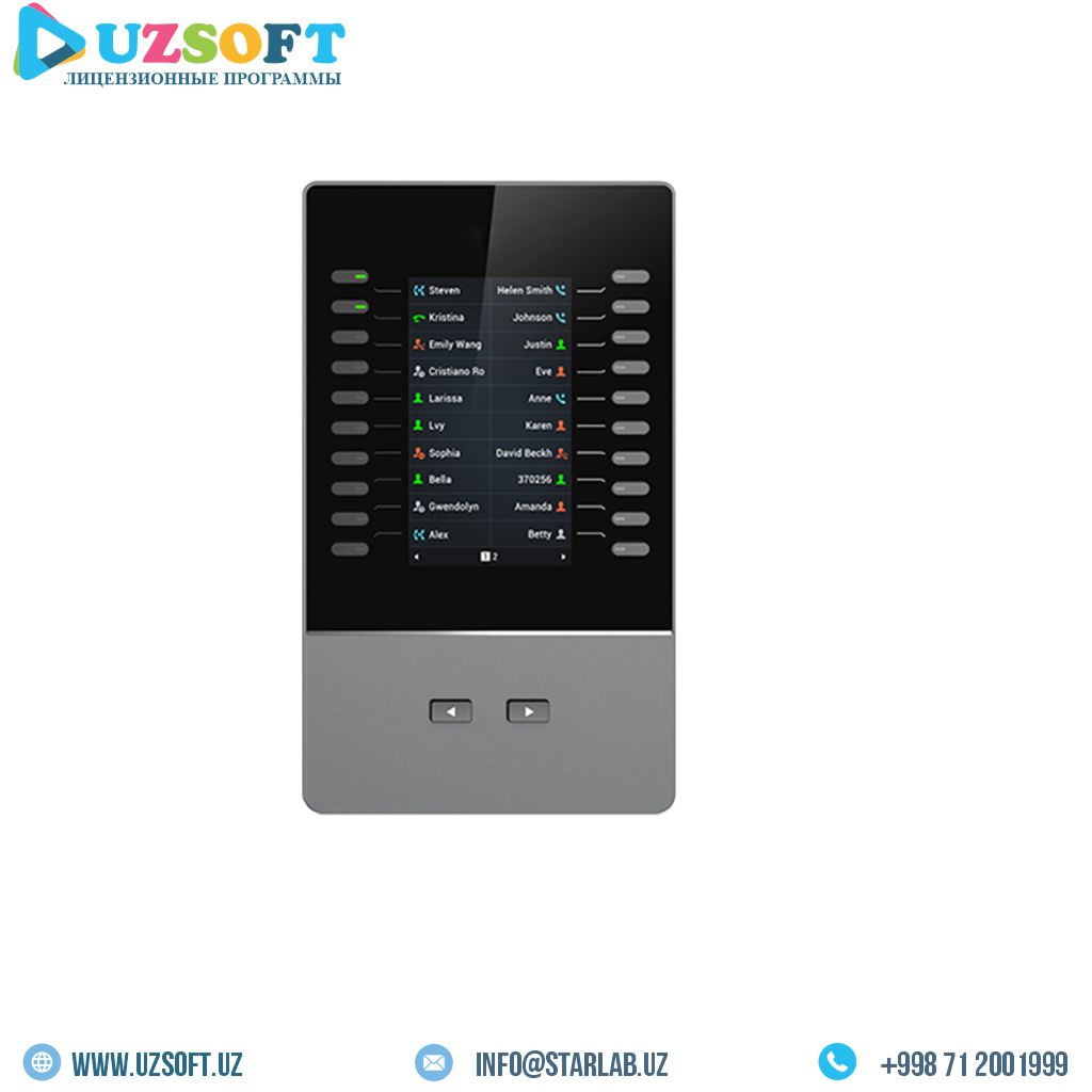Expansion Module for GXV3350, GRP2615, GRP2624, 20 dual-colored extension keys and 2 arrow keys for page switching