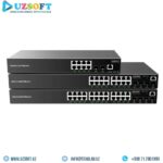 Grandstream GWN7801P, корпоративный управляемый сетевой коммутатор уровня 2+, 8 портов Gigabit Ethernet, PoE/PoE+ (120 Вт), 2-SFP, настольный, настенный.
