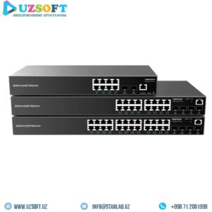 Grandstream GWN7801P, корпоративный управляемый сетевой коммутатор уровня 2+, 8 портов Gigabit Ethernet, PoE/PoE+ (120 Вт), 2-SFP, настольный, настенный.